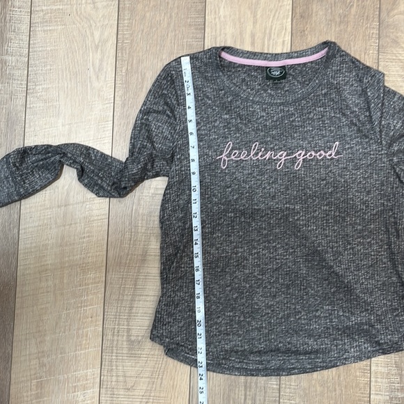 Laura Ashley Long Sleeve Feeling Good Gray and Pink Size L - Picture 11 of 12